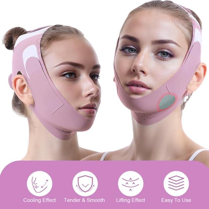 Reusable V Line Mask Facial Slimming Strap Double Chin Reducer Chin Up Mask Face Lifting Belt V Shaped Slimming Face Mask, Black Friday, Christmas Gift