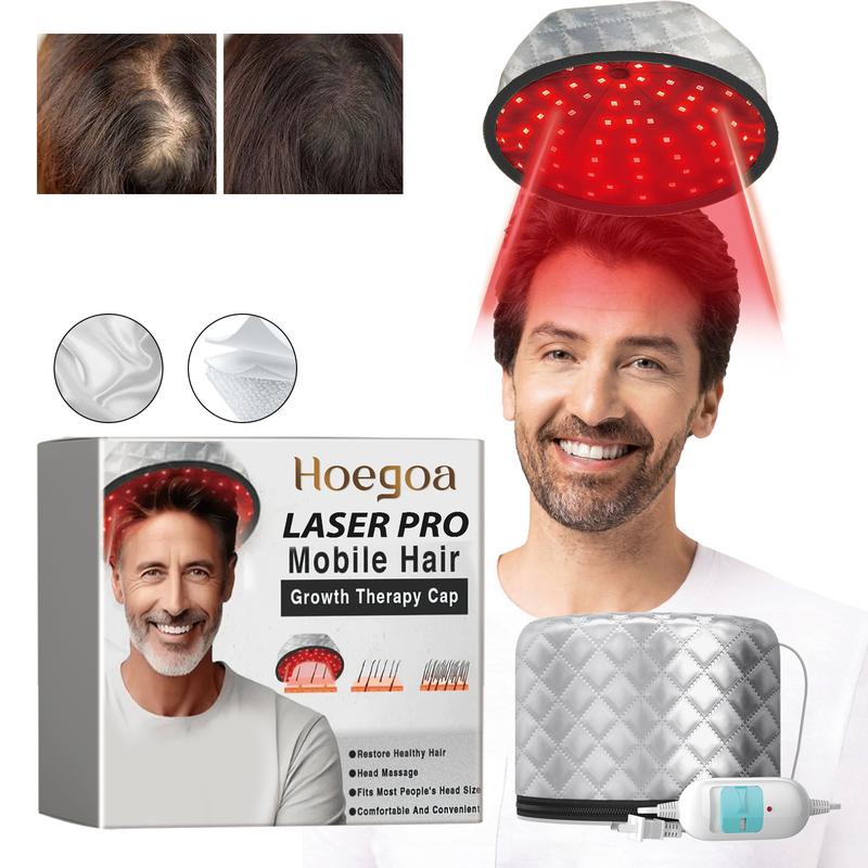 Hoegoa This Mobile Dense Hair Care Cap Belongs to Scalp Care Heating Massage Cap, Which Helps to Repair Manic Hair, Make It Soft and Have a Dense Hair Effect.