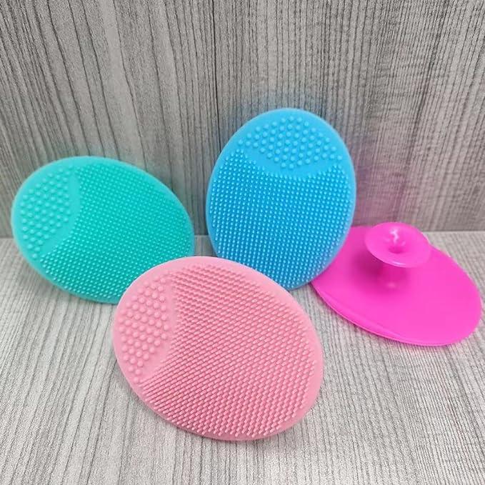 Face Scrubber, Silicone Facial Cleansing Brush, Exfoliating & Massaging, 4 Pack Gift for Deep Cleaning Skin Care - Gentle