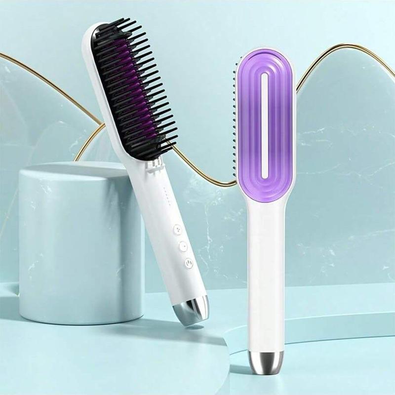 Professional Hair Straightener Brush, 5 Heat Level Fast Heating Hair Straightener, Hair Styling Comb for Women, Girls, Men, Portable Hair Curling & Straightening Tool