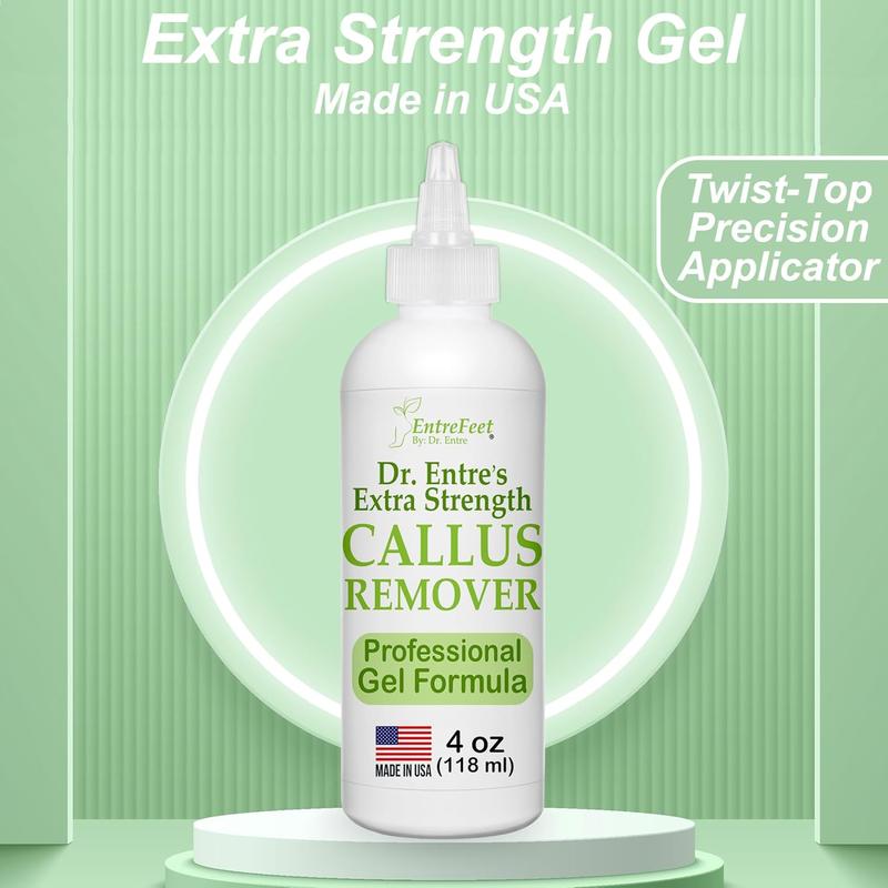 Callus Remover Gel & Foot File: Extra Strength Callus Remover for Feet, Foot Callus Remover Care, Pedicure Tools Supplies, Spa Kit, Dead Skin Scrubber, 4 oz