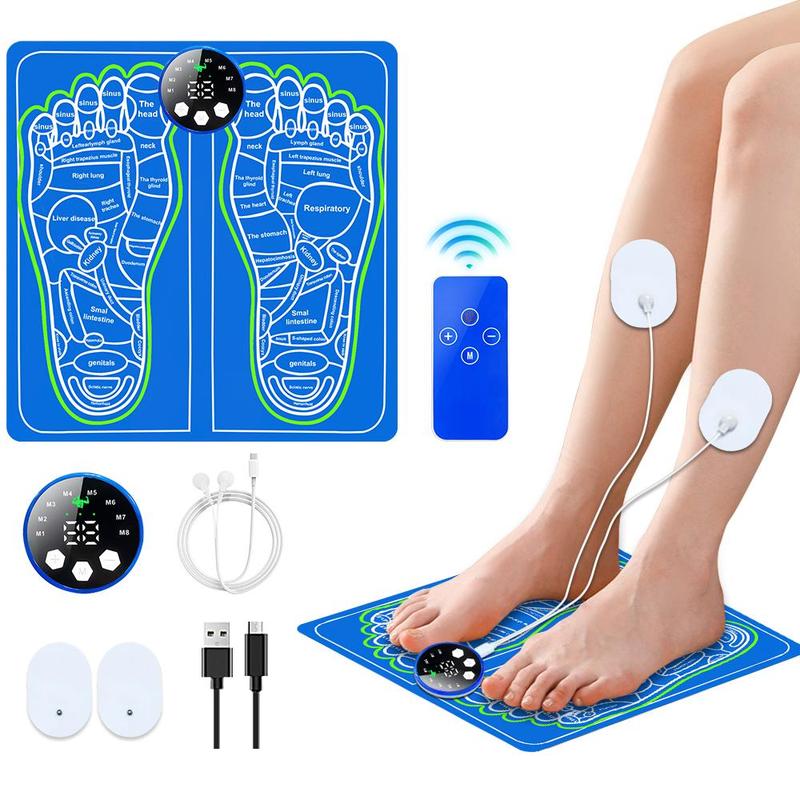 Electric Foot Massager Pad, 1 Set Electrical Muscle Stimulation Foot Massager, USB Charging Portable Foot Massage Machine for Women & Men