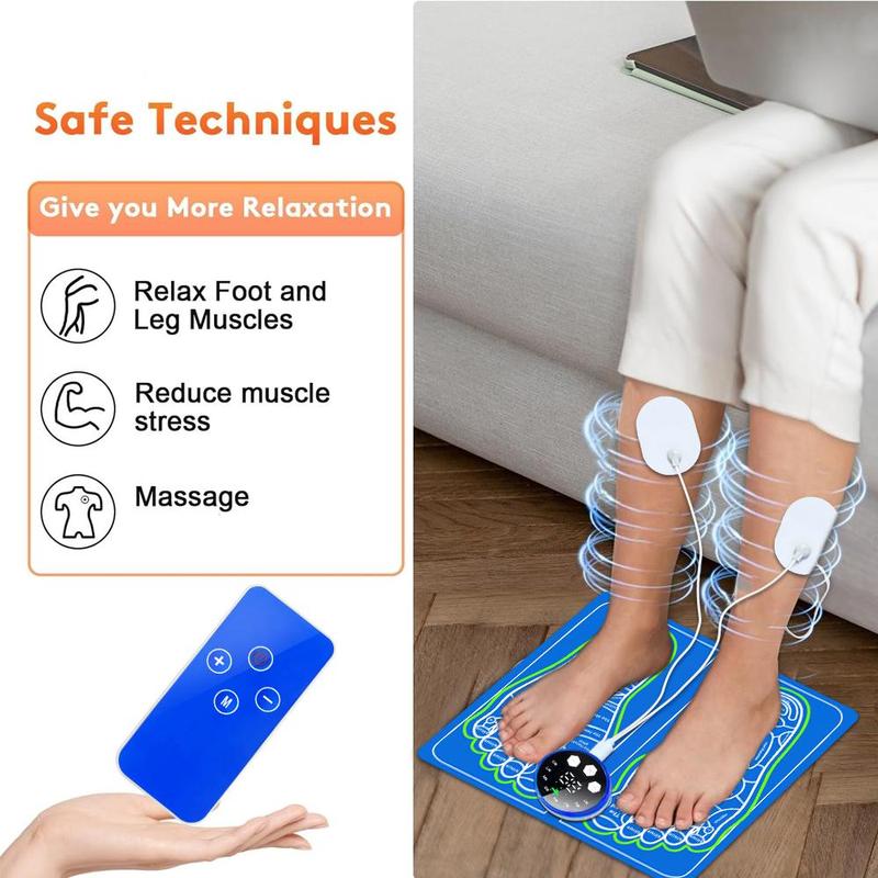 Electric Foot Massager Pad, 1 Set Electrical Muscle Stimulation Foot Massager, USB Charging Portable Foot Massage Machine for Women & Men