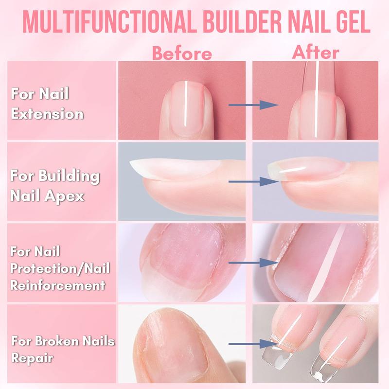 Makartt 7-in-1 Builder Nail Gel, 15ml - Multifunctional Gel for Nail Repair, Strengthening, Extensions, Base Coat Nail Art Nail Care