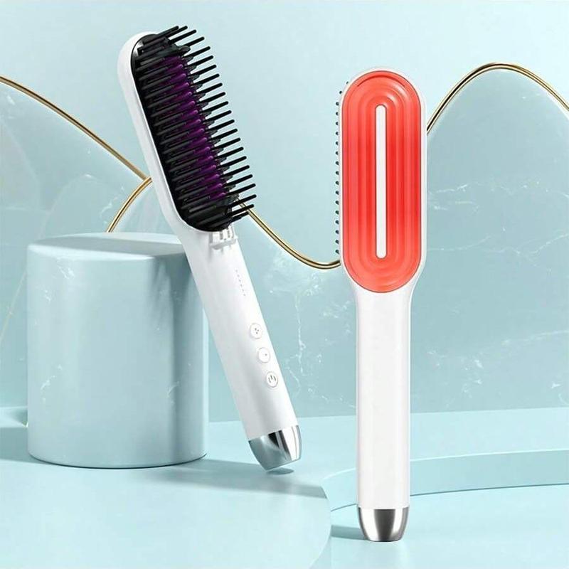 Professional Hair Straightener Brush, 5 Heat Level Fast Heating Hair Straightener, Hair Styling Comb for Women, Girls, Men, Portable Hair Curling & Straightening Tool