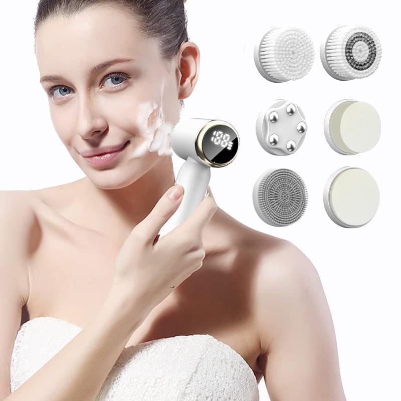 6 in 1 Facial Cleansing Brush, 1 Box Home Facial Cleansing Brush, Cleaning Beauty Instrument, Suitable for Men and Women at Home