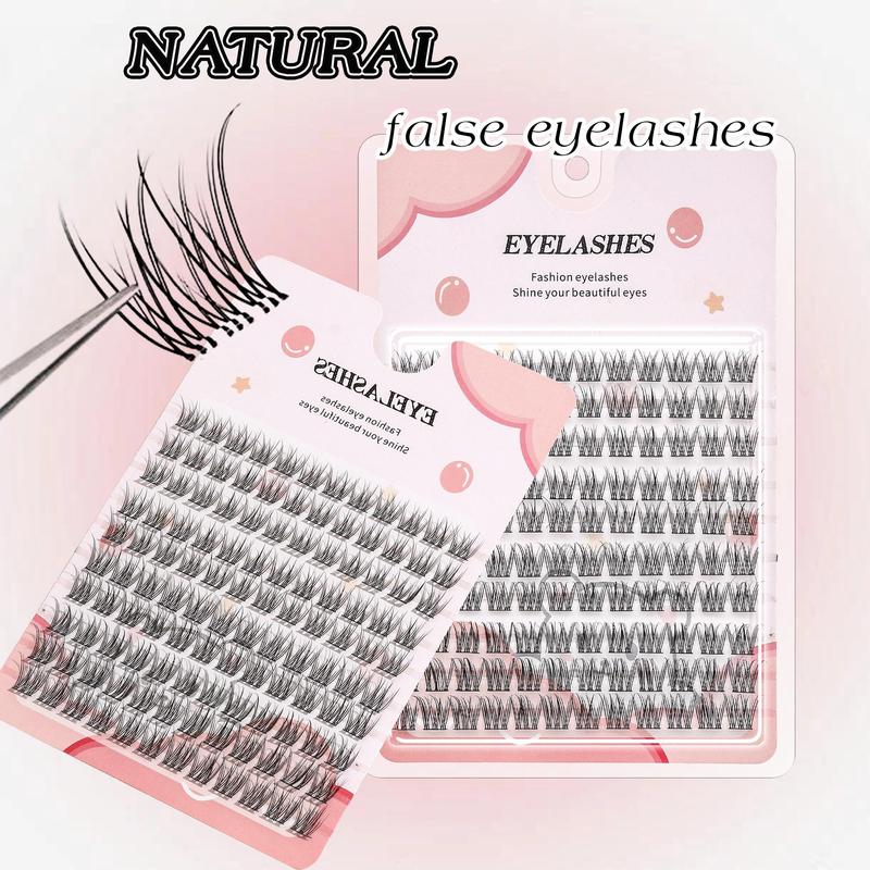 Natural Look Eyelashes Extensions, 1 Box Reusable Self Grafting Curl Eyelashes, Eye Makeup Enhancement False Eyelashes for Women & Girls, Christmas Gift