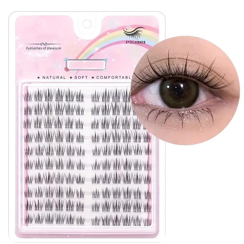 Curl Wispy Mixed Length Individual False Eyelash, 1 Set Natural Eyelash Extension, Self Grafting DIY Segmented Eyelash, Christmas Gift