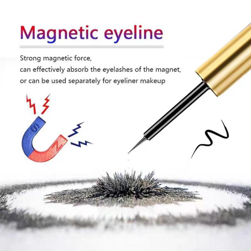 Magnetic Eyelashes with Eyeliner Kit, 5 Pairs Reusable Natural Looking Magnetic Lashes with Applicator, No Glue, Eye Makeup Product for Women & Girls