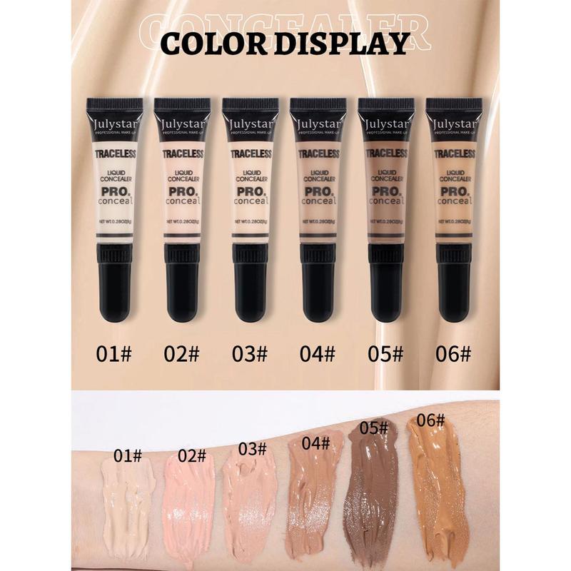 High Coverage Cosmetic Foundation Concealer Cream for Women's Gift, Flawless Waterproof Long Lasting Makeup Base Primer for Face & Eyes, Cosmetic Beauty Products