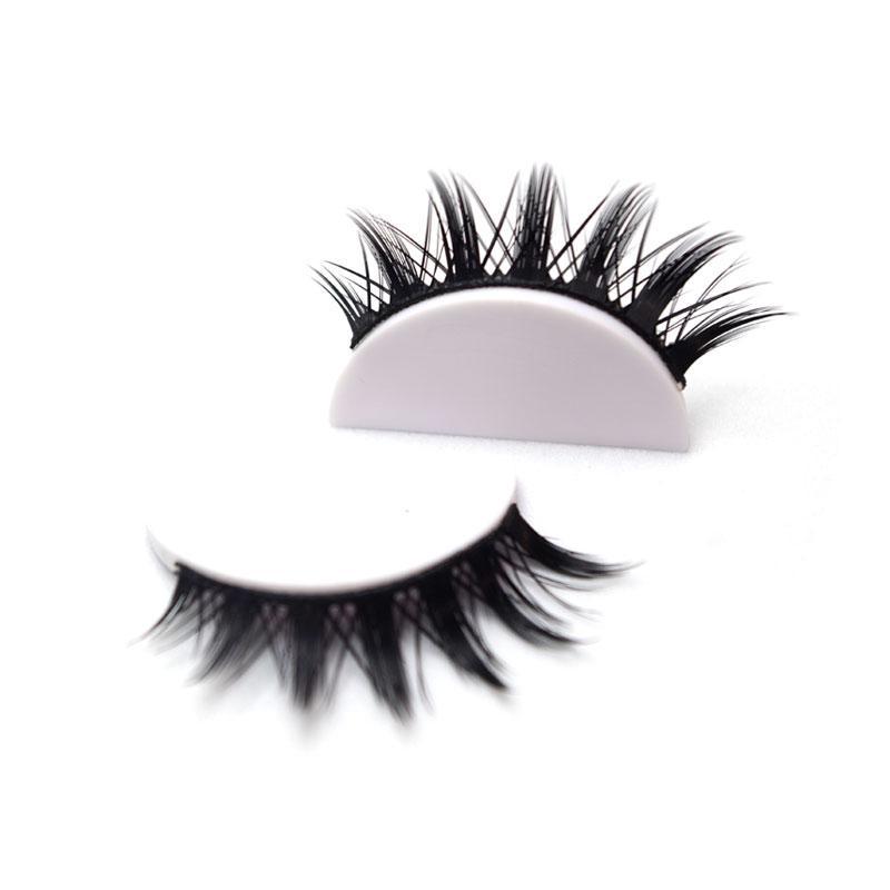 Natural False Eyelashes, 5 Pairs Wispy Cat Eye Faux Cluster Lashes, Volumized False Eyelashes for Women and Girls Eye Makeup Enhancement