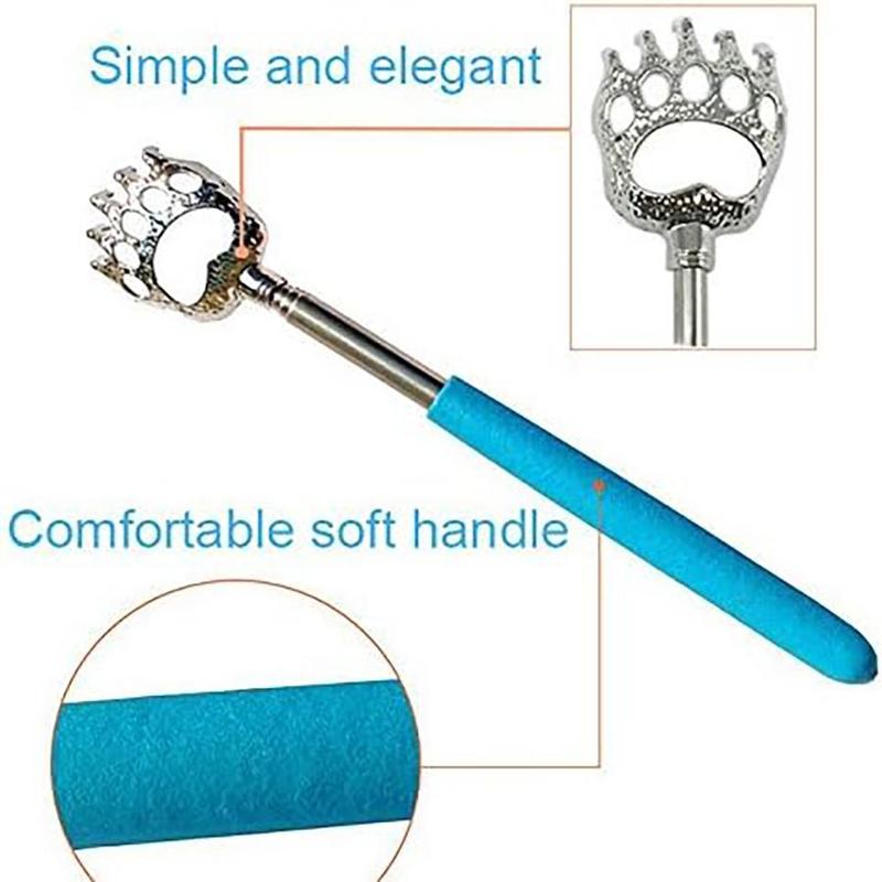 Retractable Back Scratcher, 3pcs set Telescopic Bear Claw Design Back Scratching Stick, Manual Massage Tool for Back & Body