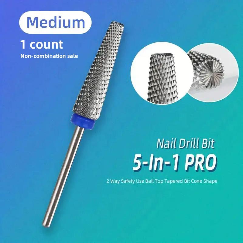 5 in 1 Nail Drill Bit, Professional Corn Ceramic Nail File for DIY Nail Art, Manicure & Pedicure Tools for Home & Salon Use, Nail Supplies, Nail Care Products for Pedicure at Home, Christmas Gift