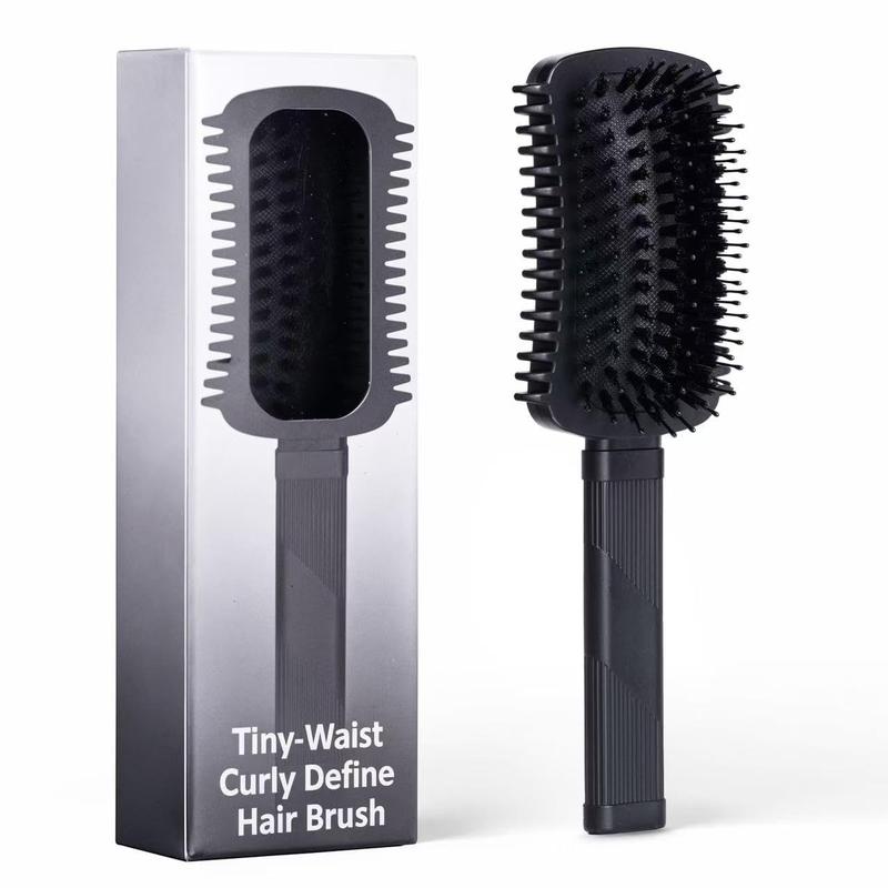 Curly Hair Brush Volume, Curl Defining Brush, Curly Volume Brush, Shaping and Styling Women's Men's Curls (Black 1PC) Haircare Heatless