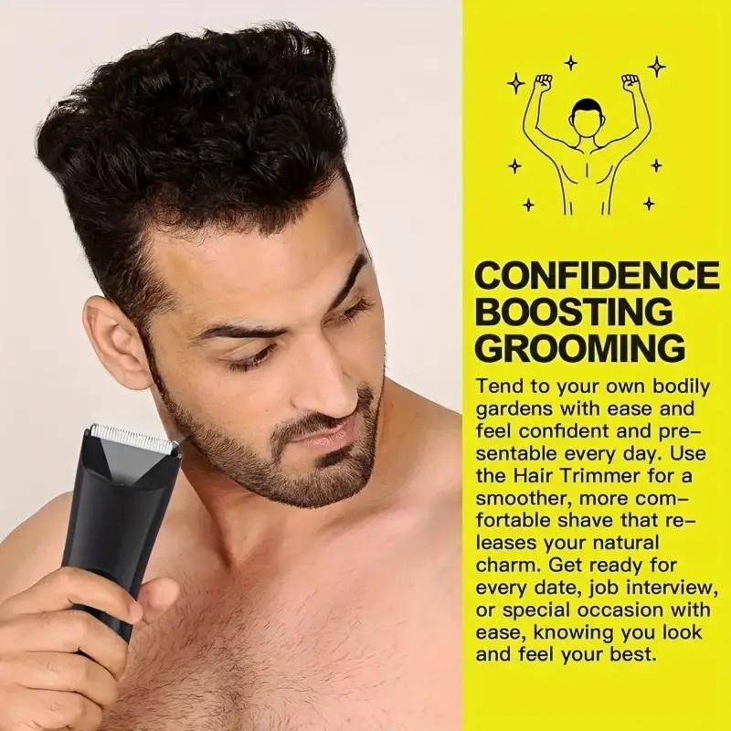 Electric Body Hair Trimmer Kit, 1 Box USB Rechargeable Hair Clipper with LED Spotlight, Men's Grooming Kit, Personal Care Appliances, Christmas & Winter & New Year Gift