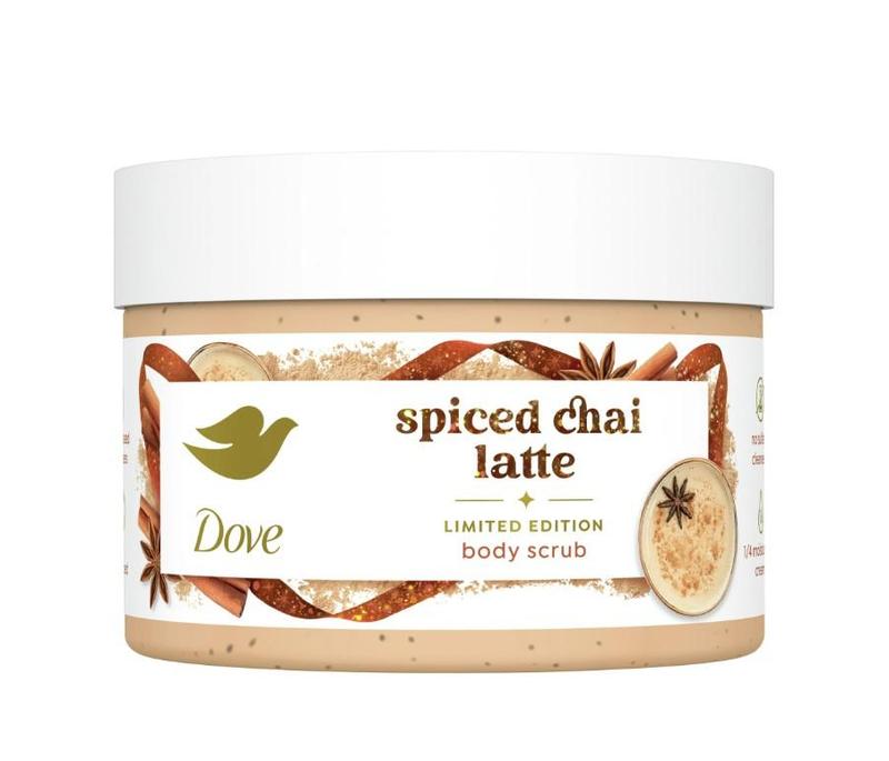 Dove Spiced Chai Latte Body Scrub for Deep Nourishment Holiday Treats Limited Edition, 10.5 oz