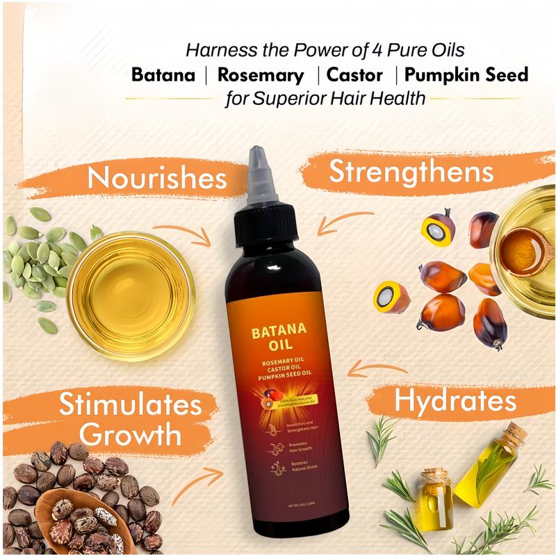 Batana Oil for Hair Health --Beauty All-in-One Liquid Batana Oil(5 oz.)-100% Pure and Unrefined Honduran Oil with Rosemary, Castor, &Pumpkin Seed Oil-For Scalp and Hair Health