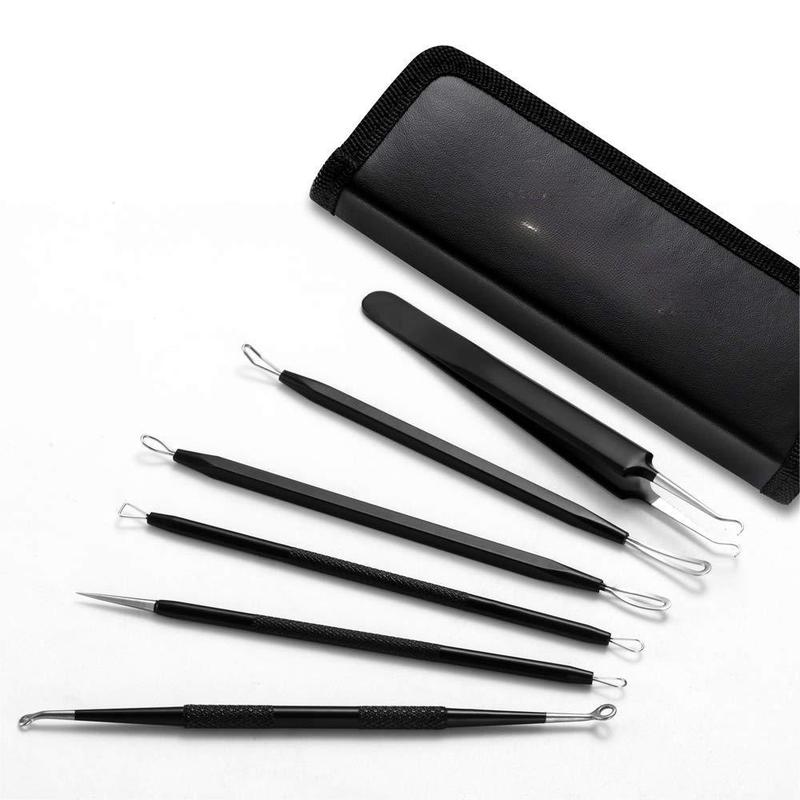 Blackhead Remover Pimple Popper Tool Kit - (6 Piece Kit) - Professional Stainless Pimples Comedone Extractor Removal Tool