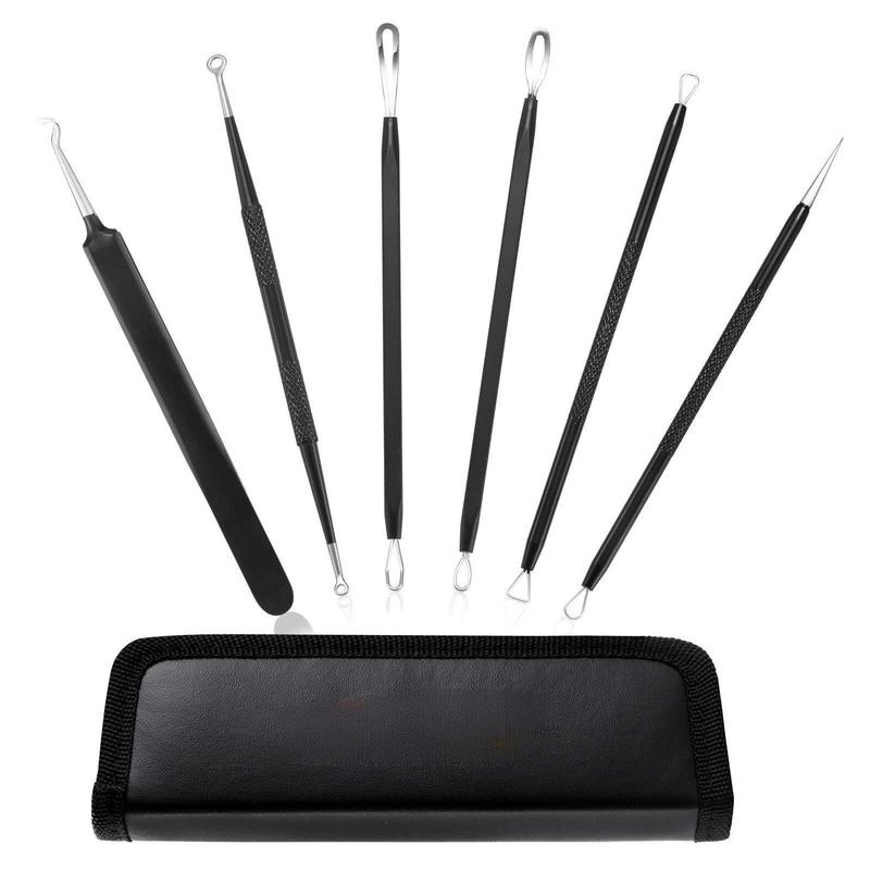 Blackhead Remover Pimple Popper Tool Kit - (6 Piece Kit) - Professional Stainless Pimples Comedone Extractor Removal Tool