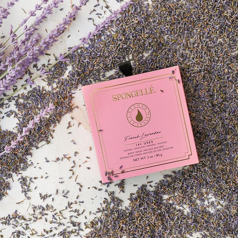 French Lavender | Boxed Flower Body Wash  Infused Bath sponge Perfect Gift For Love Ones