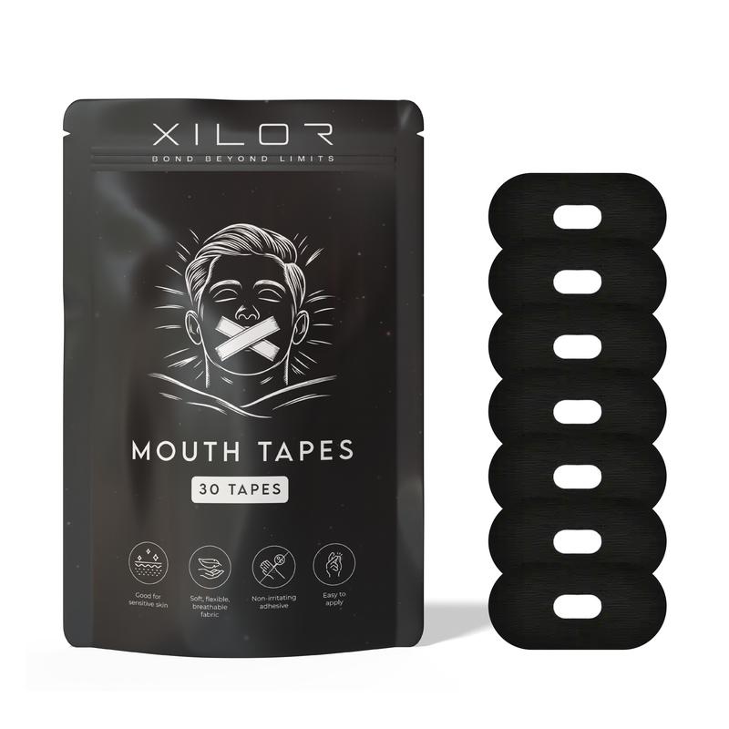 Xilor Mouth Tape - one month supply mouth tape  30 days supply,  Hypoallergenic mouth tape for sleep promotes restful sleep & reduces snoring, Anti-Snoring Oral