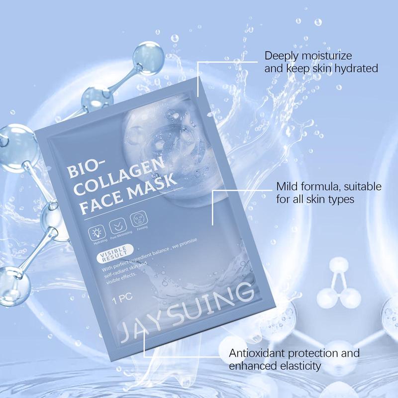 Collagen Moisturizing Face Mask, 4 Counts box Skin Firming Face Care Mask, Hydrating Face Skin Care Product for Women & Men