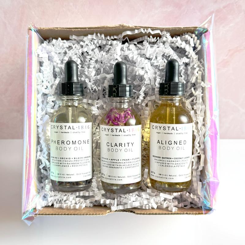 Crystal Irie Intention Mini Body oil Trio- Body Oil - Skincare