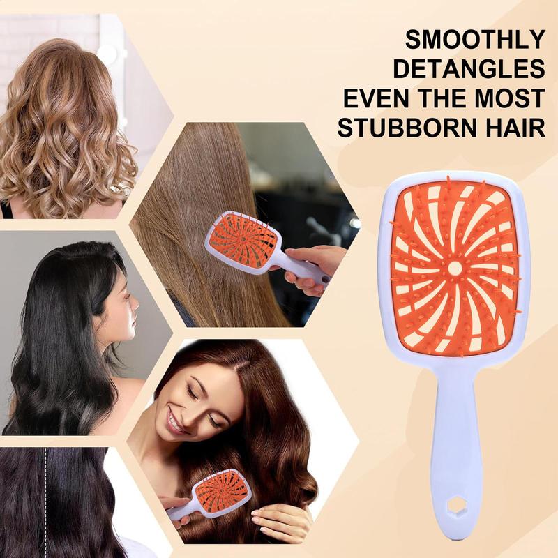 Spiral Hollow Out Hair Brush, 1 Count Hair Styling Comb, Hairdressing Comb, Scalp Massage Comb, Heatless Styling Tool for Women & Girls