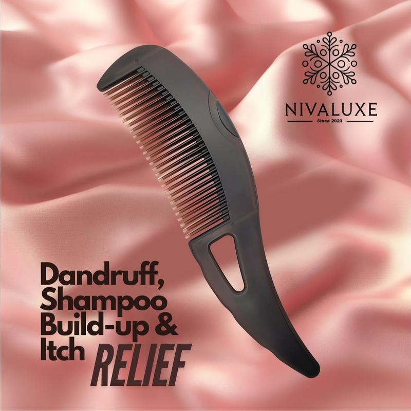 [NIVALUXE] Dandruff Detox Comb for Scalp Sweeping and Scalp Build-ups Removal Gift Haircare Daily Heatless Daily Heatless energy massage