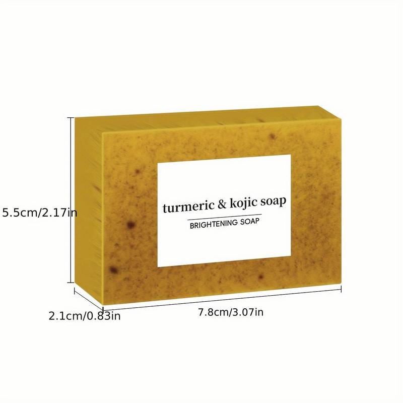 Turmeric & Kojic Soap, 2pcs set Natural Handmade Soap, Moisturizing Soap for Body Wash & Face Wash, Body Care Product for Women & Men, Summer Gift