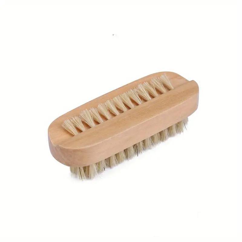 Wooden Nail Brush, 2 Counts Multifunctional Nail Brush for Cleaning Fingernails and Toenails, Strong Cuticle Dust Cleaner, Nail Care Tool for Women & Men