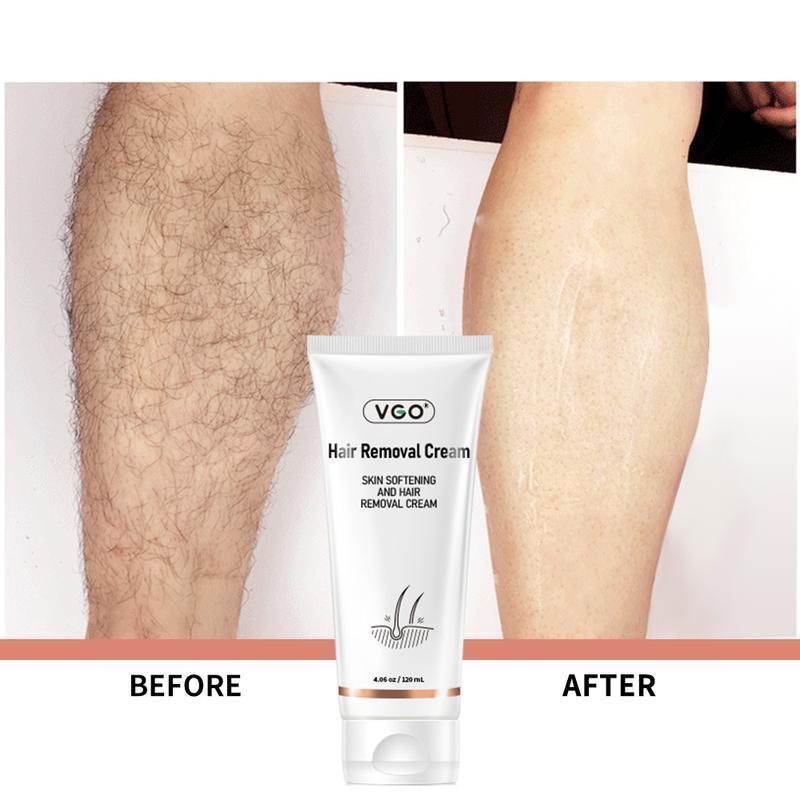 VGO Hair Removal Cream for Women & Men - Painless Bikini Hair Removal Gel - All Skin Types - 99.8% Hair Removal Rate