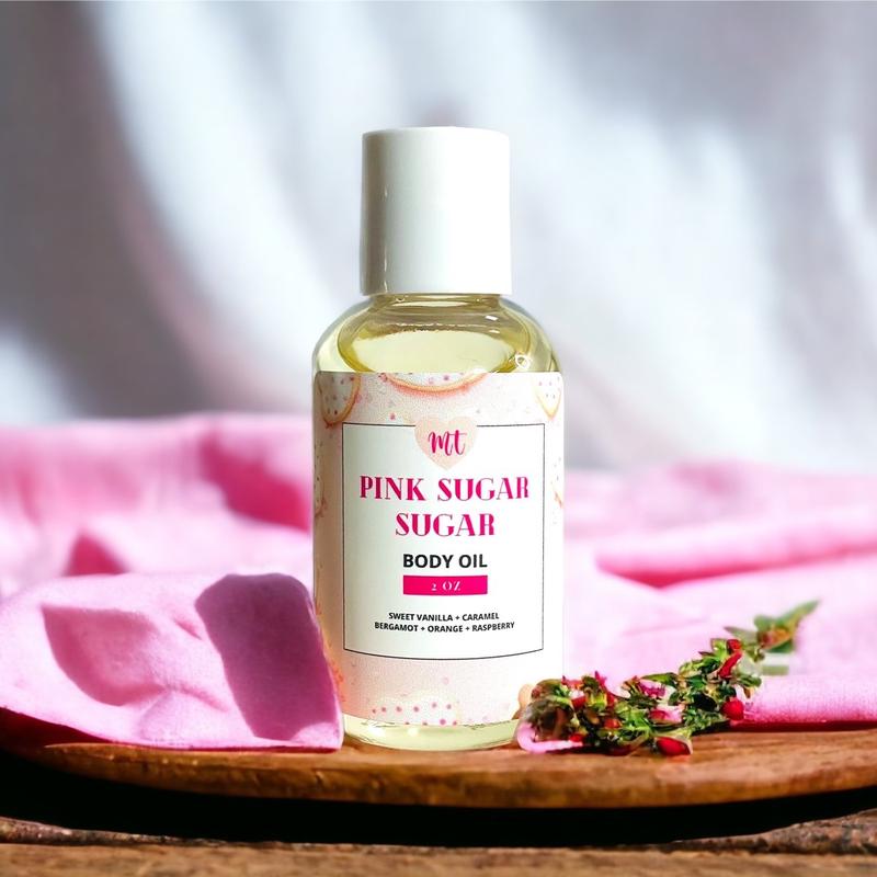 Pink sugar sugar Body Oil Hydrating women unisex cruelty free Body Care Moisturizing Scented Moisturize Comfort Moisture Moisturizer Cosmetic Aroma