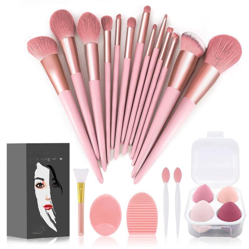 Makeup Brushes 22 Pcs Makeup Kit,Foundation Brush Eyeshadow Brush Make up Brushes Set (Pink, 22 Piece Set Large)