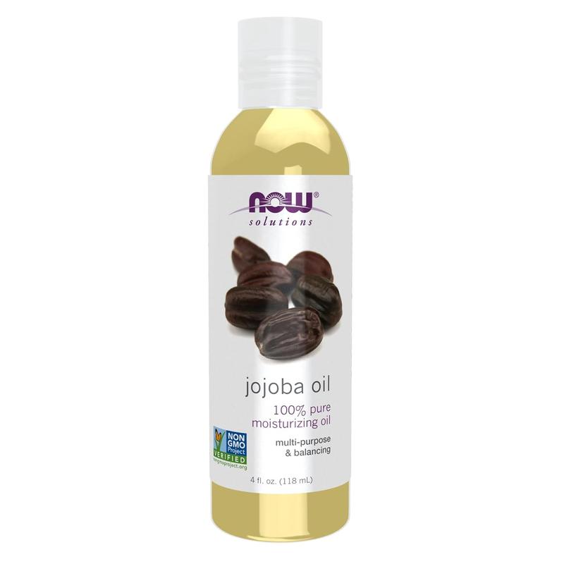 NOW Solutions, Jojoba Oil, 100% Pure Moisturizing, Multi-Purpose Oil for Face, Hair and Body, 4-Ounce