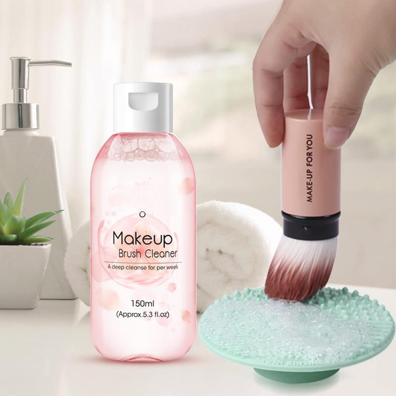 Makeup Brush Cleaner, Make Up Brush Cleansers Solution, Makeup Cleaner for Makeup Brushes, Beauty Sponge, Powder Puff, Deep Clean Brush Shampoo, Gentle Formula Cruelty Free 5.3 FL.OZ