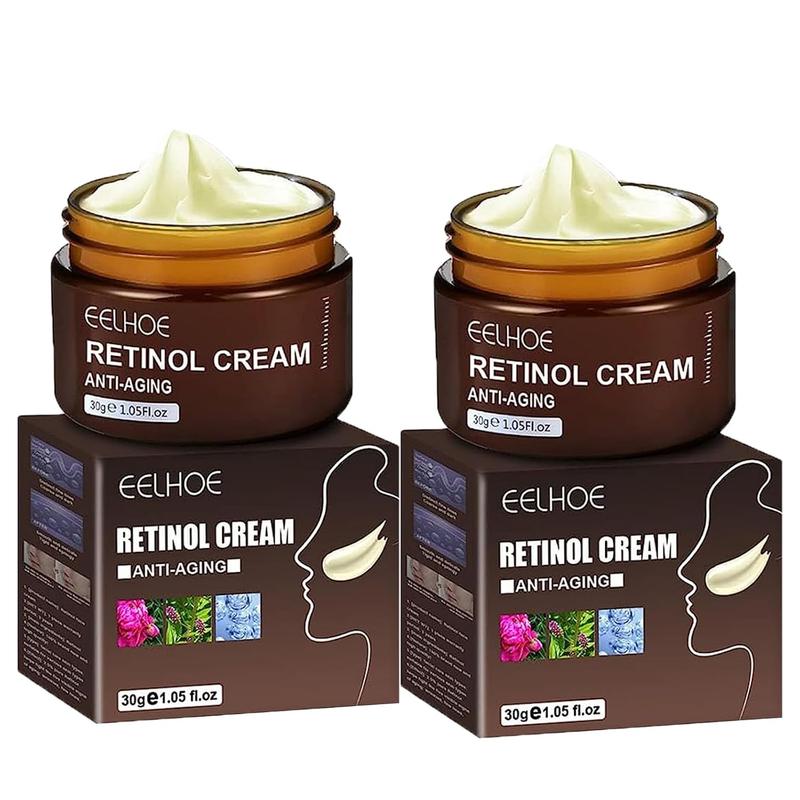 Retinol Facial Cream (2 Box), Natural Skin Firming Lift Massage Cream,Moisturizing Face Cream for Women & Men