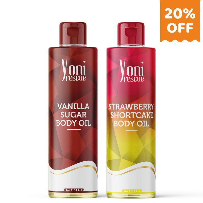 Strawberry Pineapple (4 oz) and Vanilla Sugar(4 oz) Body Oil Bundle , TikTok Best Seller,  20% OFF