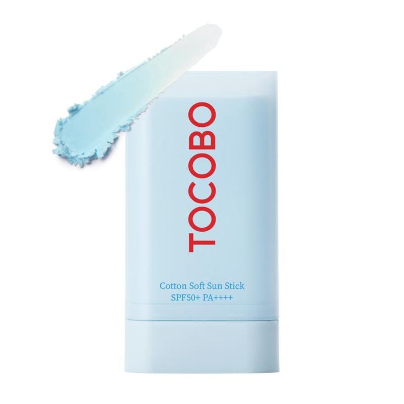 [TOCOBO] Cotton Soft Sun Stick SPF50+ PA++++ 19ml,  Lightweight Sunscreen Stick for Face, Hydrating Formula, Non-Greasy, No White Cast