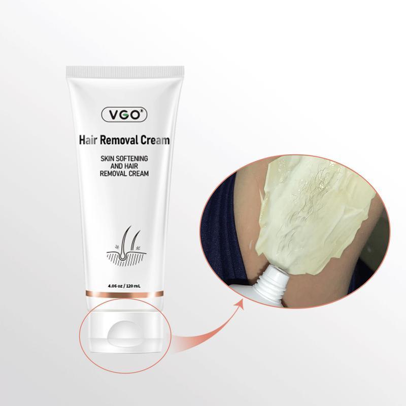 VGO Hair Removal Cream for Women & Men - Painless Bikini Hair Removal Gel - All Skin Types - 99.8% Hair Removal Rate