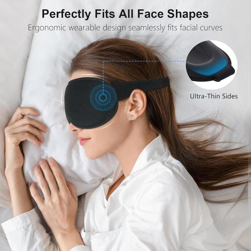 Blackout Sleep Eye Mask for Women Men, Zero Eye  Sleeping Mask -  Design 3D Cutout Eye Movement and Eyelash Friendly Night Blindfold, Ultra Soft & Comfortable for Sleeping Lightweight