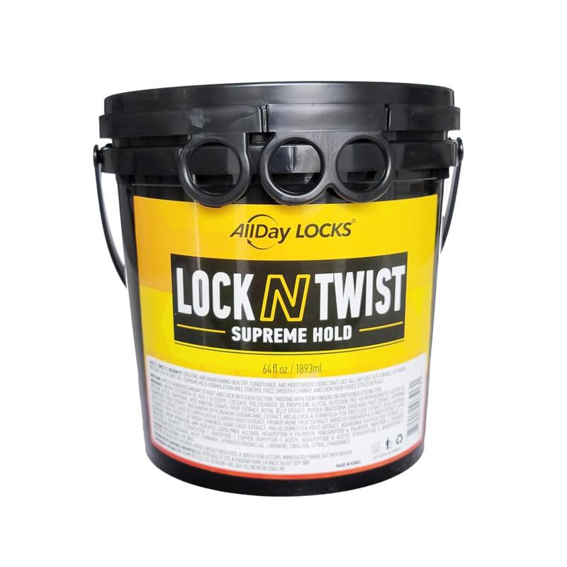 AllDay Locks Lock N Twist, Locking Gel, Retwists Locks, Supreme Hold 64oz (Bucket)