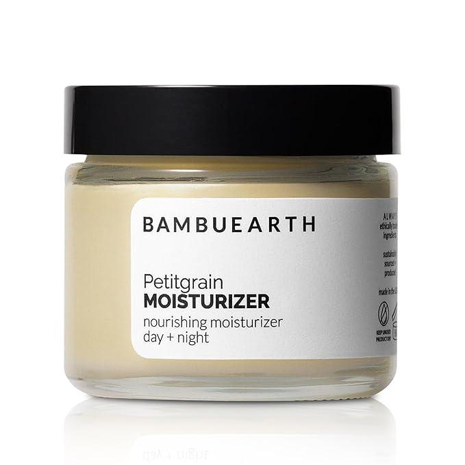 BambuEarth Petitgrain Face Moisturizer (1.5 oz) - Organic Ingredients & EWG Certified, Vegan Skincare with Organic Jojoba Oil & Shea Butter for Healthy Glowing Skin