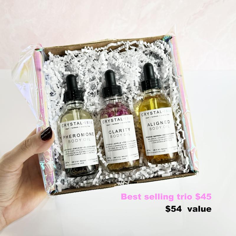 Crystal Irie Intention Mini Body oil Trio- Body Oil - Skincare