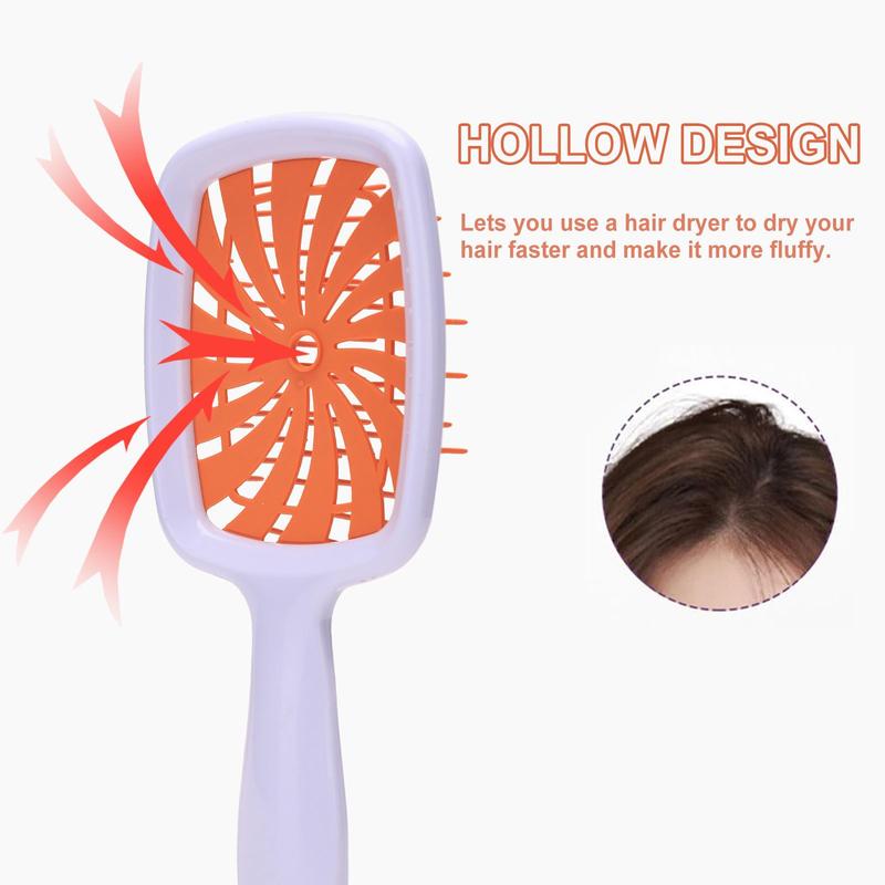 Spiral Hollow Out Hair Brush, 1 Count Hair Styling Comb, Hairdressing Comb, Scalp Massage Comb, Heatless Styling Tool for Women & Girls