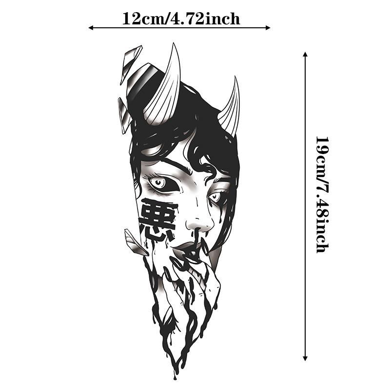 Cartoon Beauty & Unicorn Pattern Tattoo Sticker, Temporary Tattoo For Women & Girls