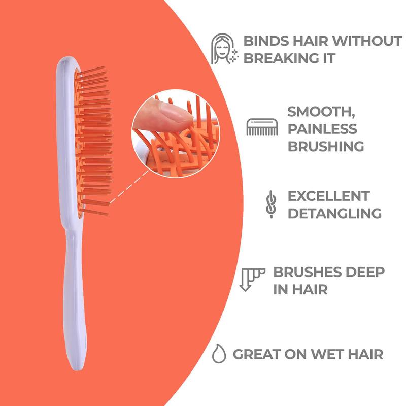 Spiral Hollow Out Hair Brush, 1 Count Hair Styling Comb, Hairdressing Comb, Scalp Massage Comb, Heatless Styling Tool for Women & Girls