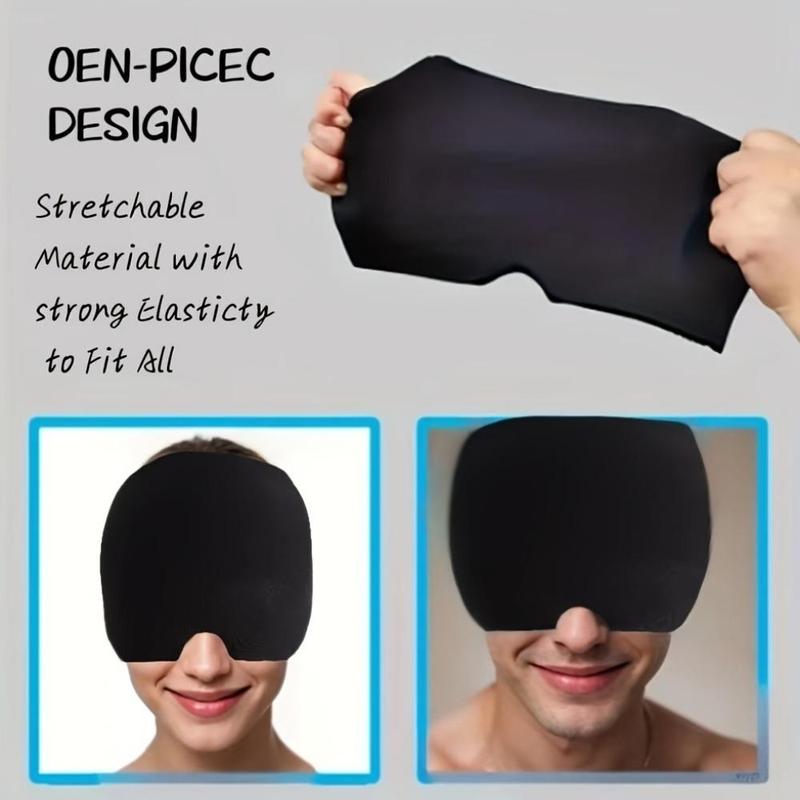 Silicone Cold Compress Relief Hat, Reusable Full Coverage Shading Design Sleep Mask, Effective Relief Stress, Pressure, Heat, Tired