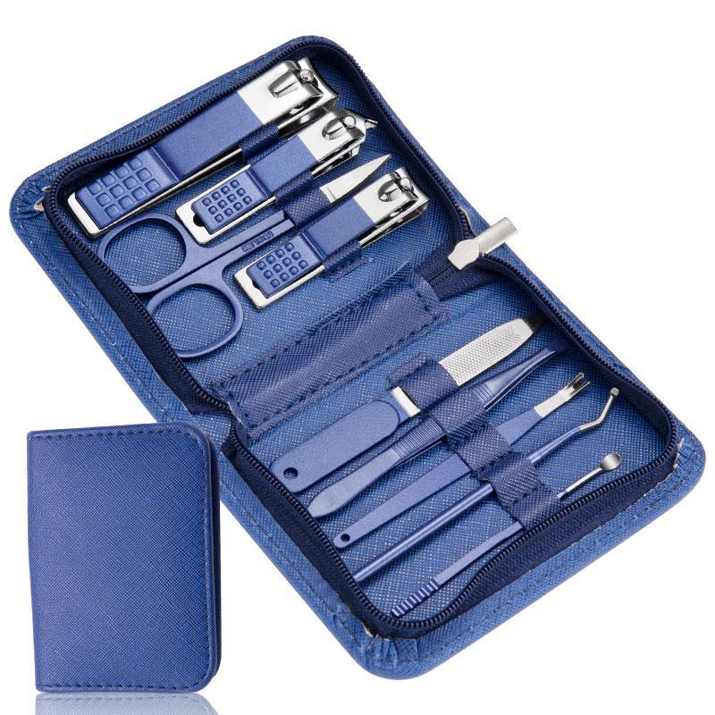 Stainless Steel Manicure Set with PU Leather Bag, Professional Nail Clipper Set, Manicure & Pedicure Tool for Home & Salon Use