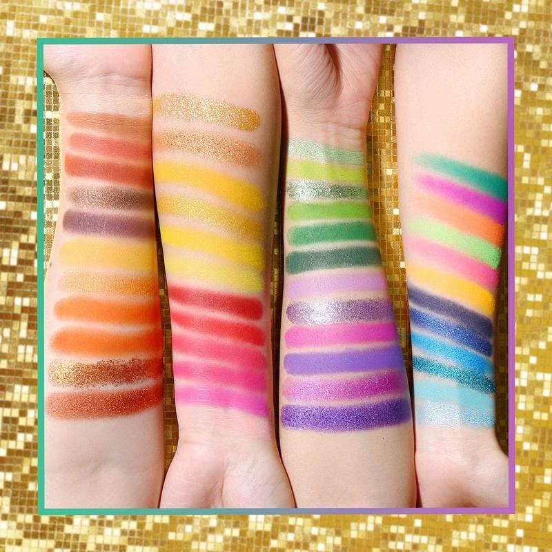 Neon Eyeshadow Makeup Palette - 48 Colorful High Pigmented - Rainbow Matte Shimmer Glitter Eye Shadow Make Up Pallete Pack Waterproof Cosmetic